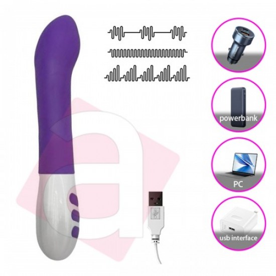 10 Fonksiyonlu Şarjlı G-Spot Orgazm Vibratörü 15,5cm