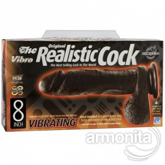 Zenci Titreşimli 8 ınch Realistik Cock Penis 