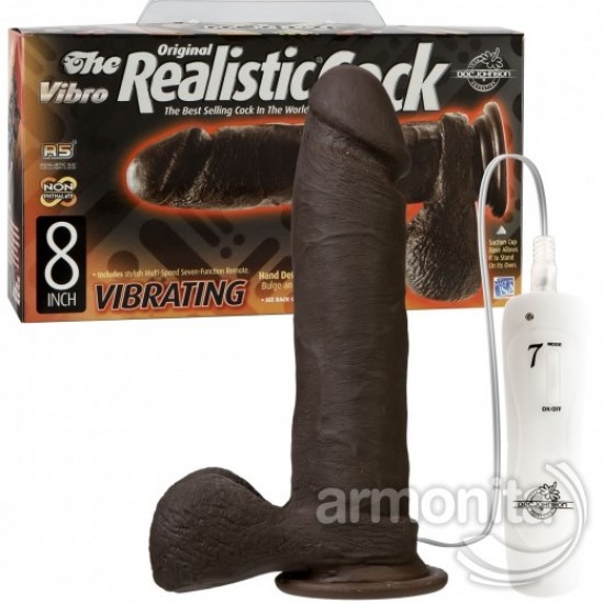 Zenci Titreşimli 8 ınch Realistik Cock Penis 